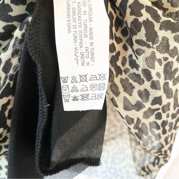 ZARA Leopard Print Tiered Tulle Mini Dress NWT - Picture 12 of 12